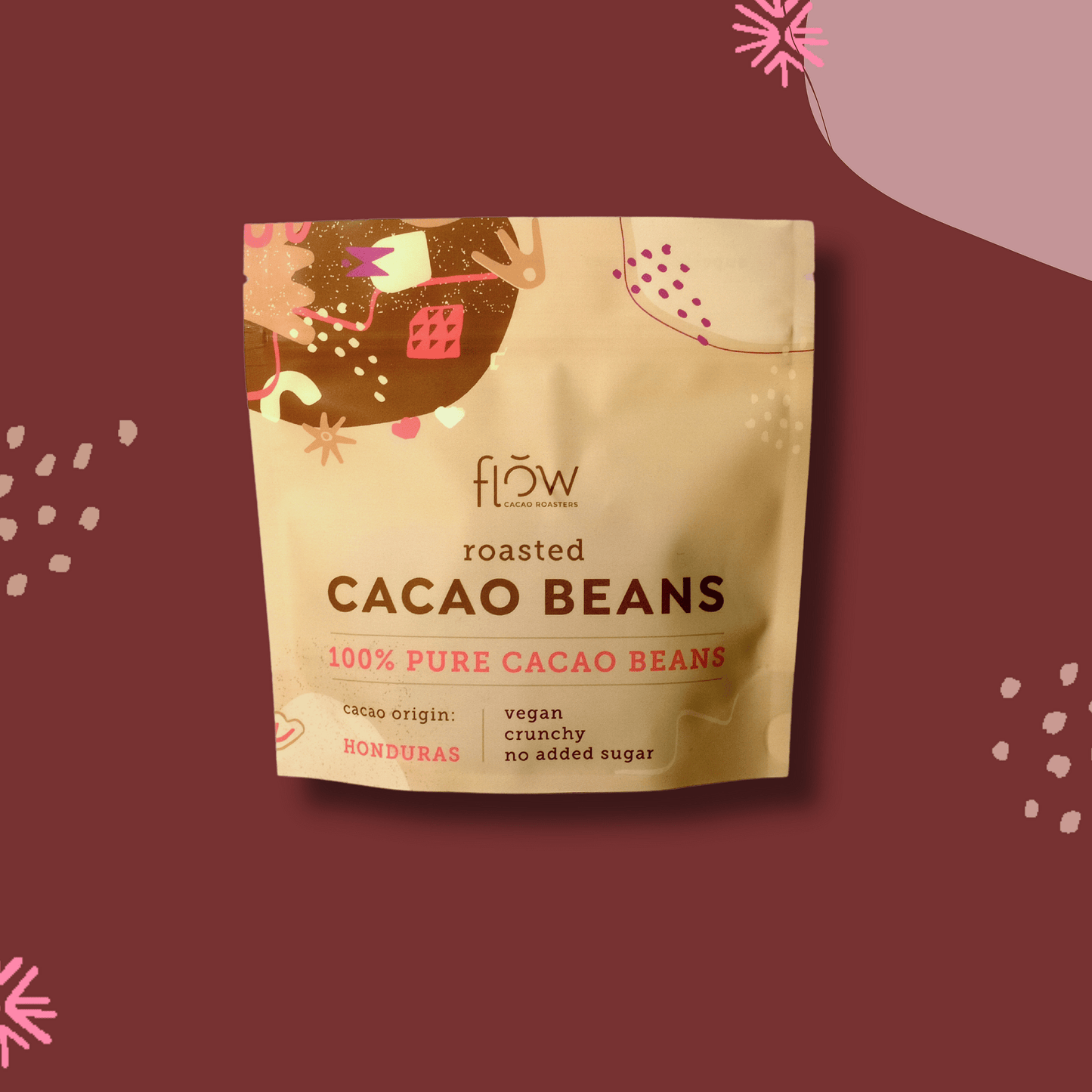 Roasted, noble cocoa beans from Honduras