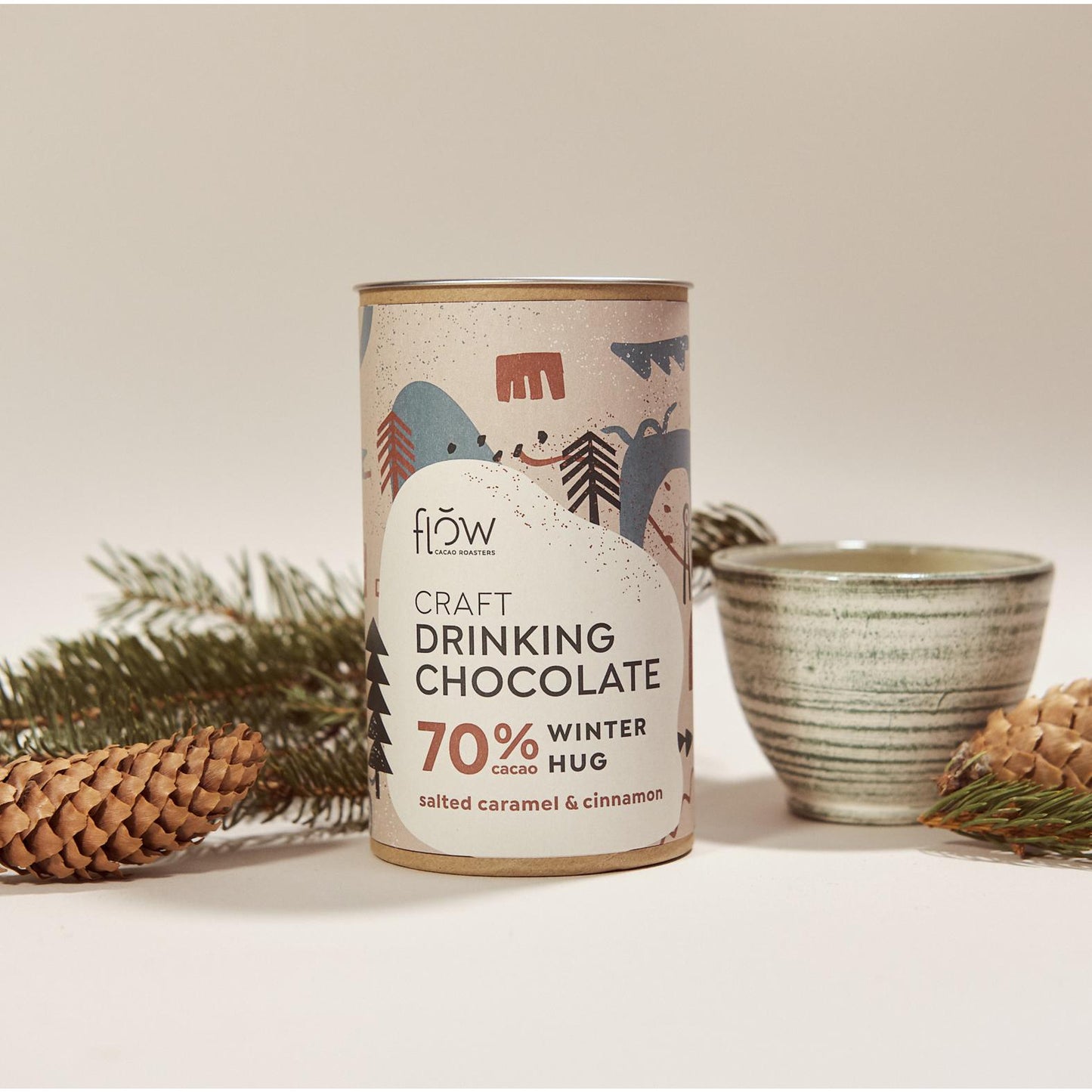 Drinking chocolate - salted caramel and cinnamon (70% cocoa)