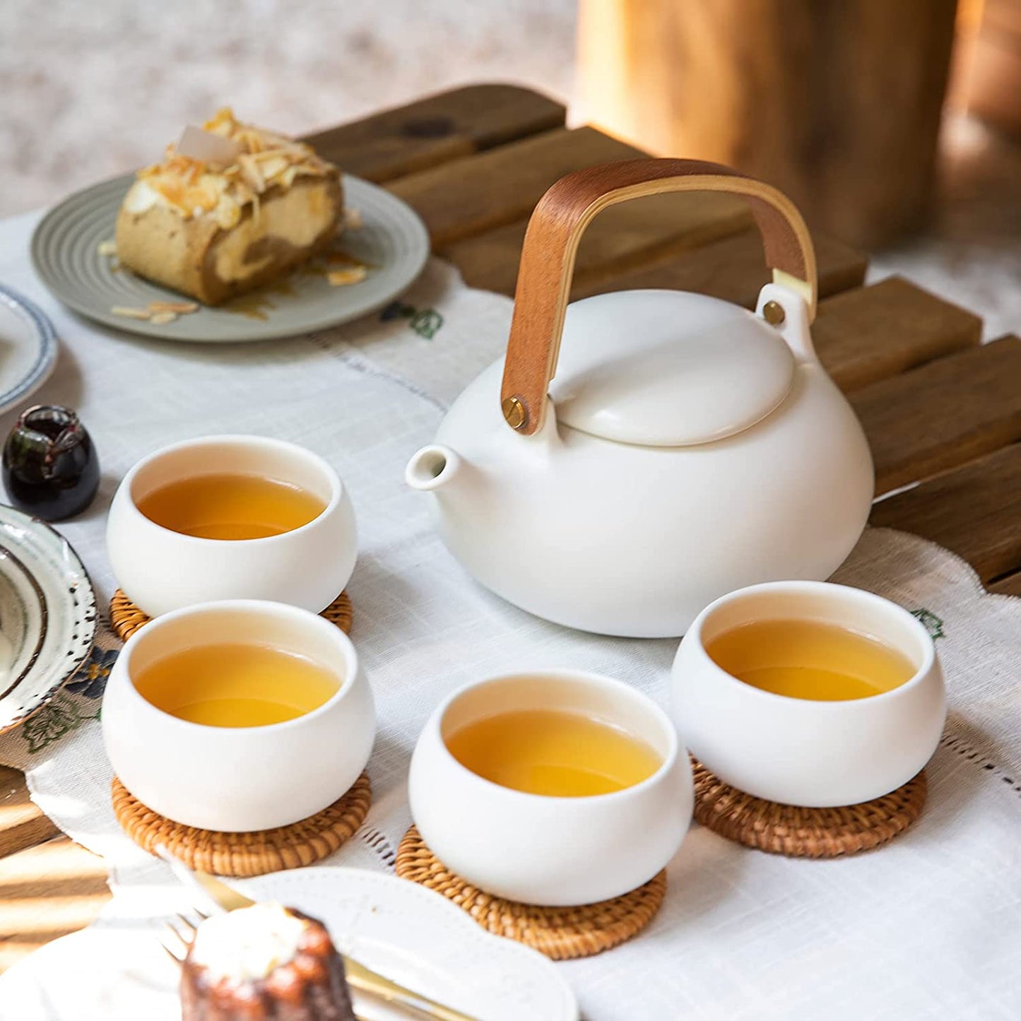 Porcelanowy zestaw do herbaty liściastej 800 ml