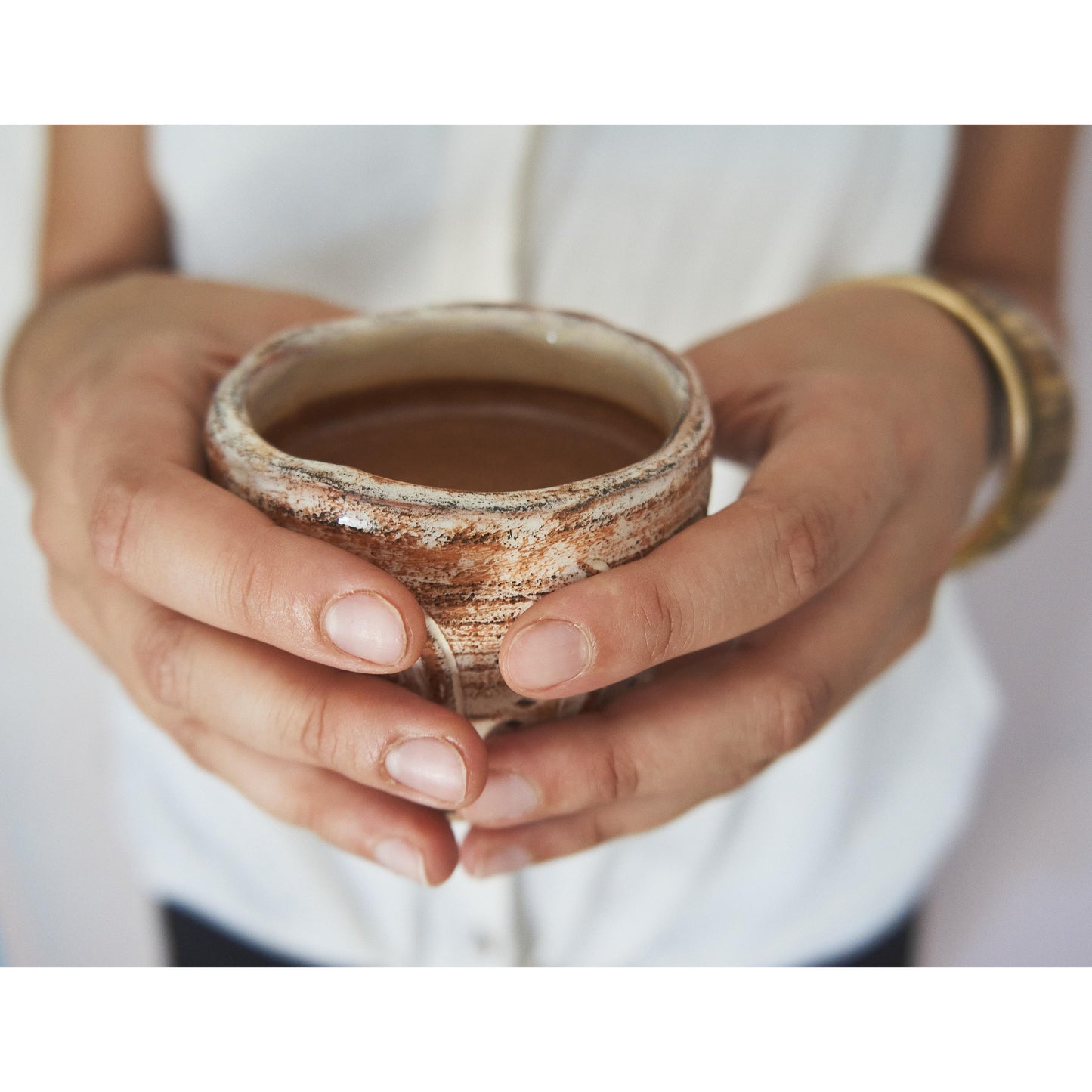 Drinking chocolate made from pure cacao beans (70% cacao)