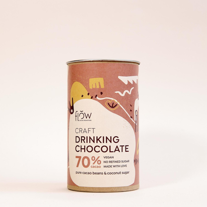Drinking chocolate made from pure cacao beans (70% cacao)
