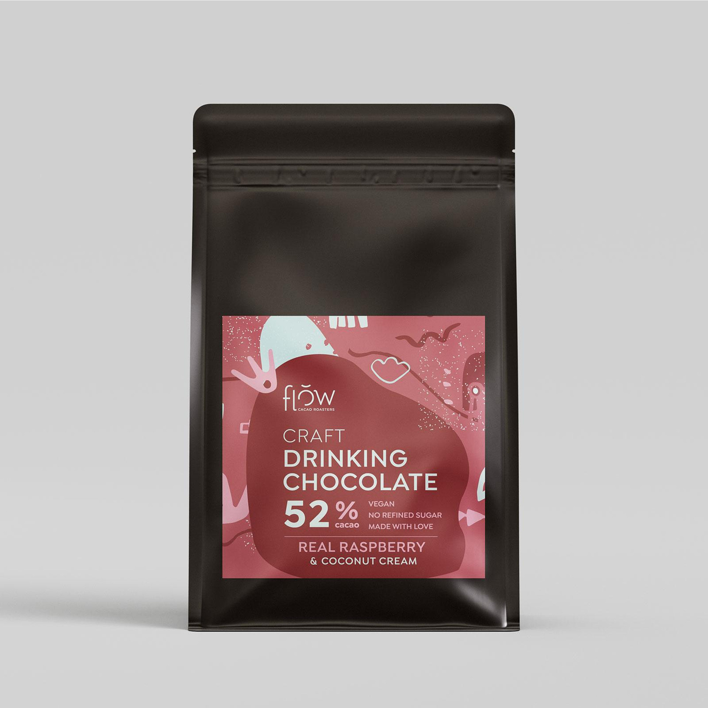 Czekolada do picia z malinami (52% kakao) | Flow Cacao